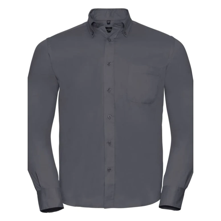 Klassisches Arbeitshemd mit langen Ärmeln Twill Russell - JE916M