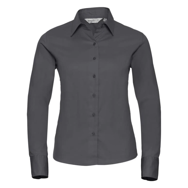 Klassisches Arbeitshemd mit langen Ärmeln Twill Damen Russell - JE916F