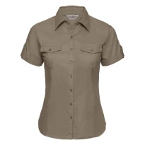 Kurzam-Arbeitshemd Damen gerollt Russell - JE919F