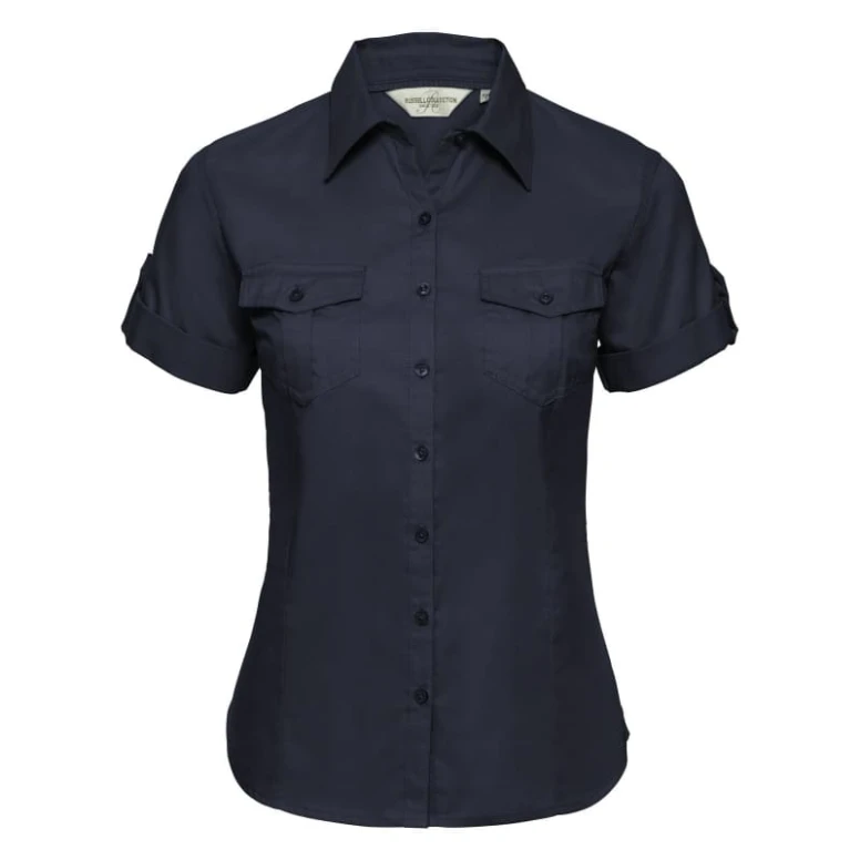 Kurzam-Arbeitshemd Damen gerollt Russell - JE919F