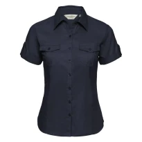 Kurzam-Arbeitshemd Damen gerollt Russell - JE919F