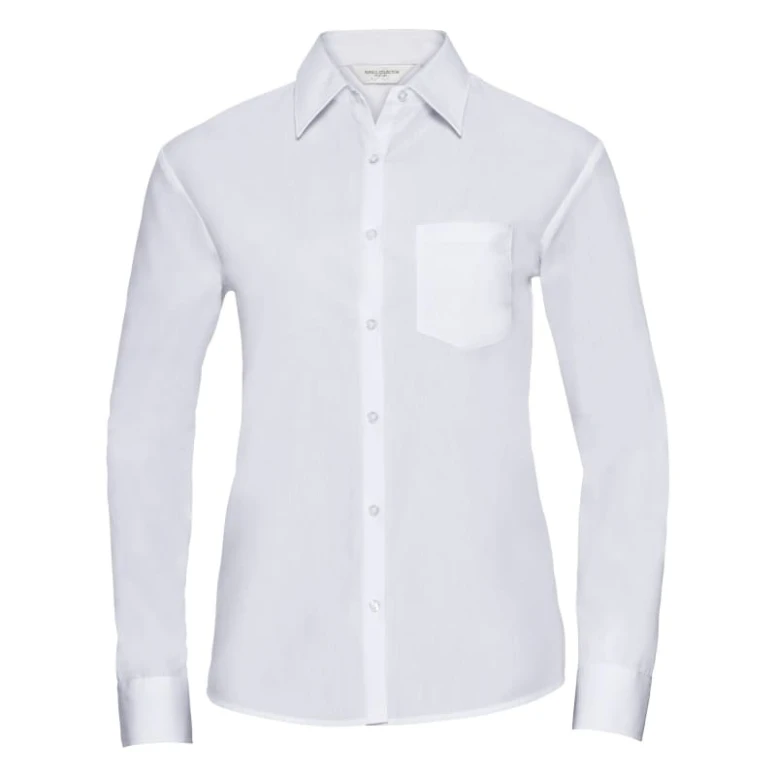 Arbeitshemd Polycotton mit langen Ärmeln Damen Russell - JE934F