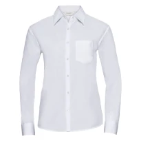 Arbeitshemd Polycotton mit langen Ärmeln Damen Russell - JE934F