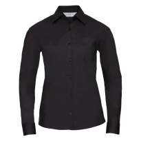 Arbeitshemd Polycotton mit langen Ärmeln Damen Russell - JE934F