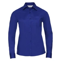 Arbeitshemd Polycotton mit langen Ärmeln Damen Russell - JE934F
