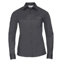 Arbeitshemd Polycotton mit langen Ärmeln Damen Russell - JE934F