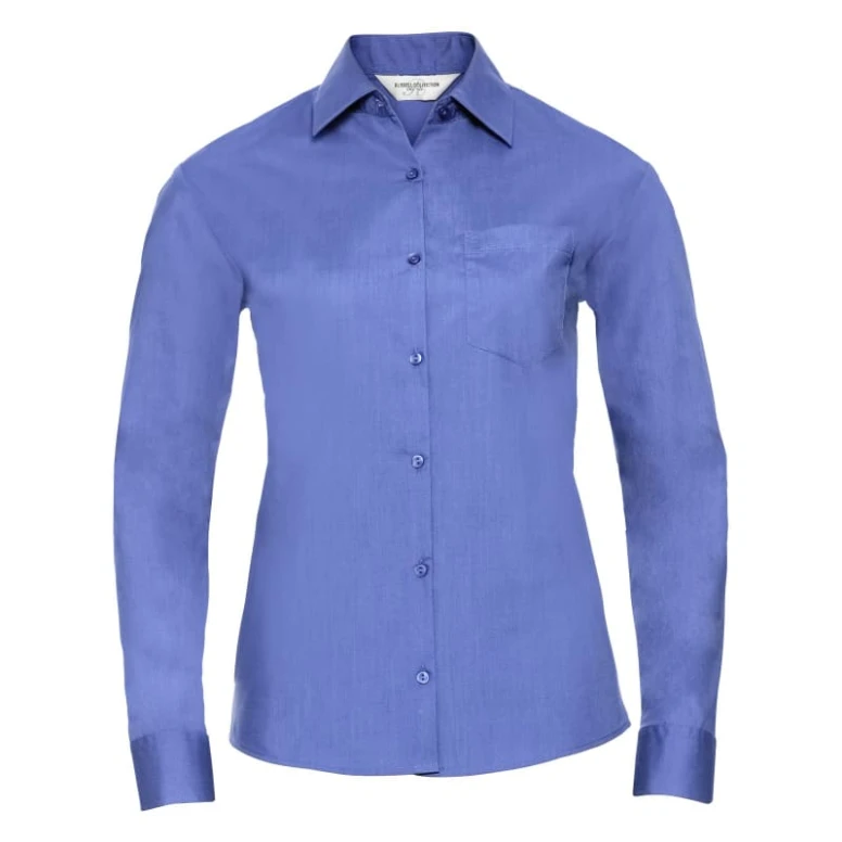 Arbeitshemd Polycotton mit langen Ärmeln Damen Russell - JE934F