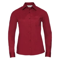 Arbeitshemd Polycotton mit langen Ärmeln Damen Russell - JE934F