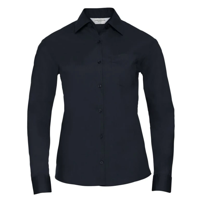 Arbeitshemd Polycotton mit langen Ärmeln Damen Russell - JE934F