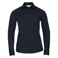 Arbeitshemd Polycotton mit langen Ärmeln Damen Russell - JE934F