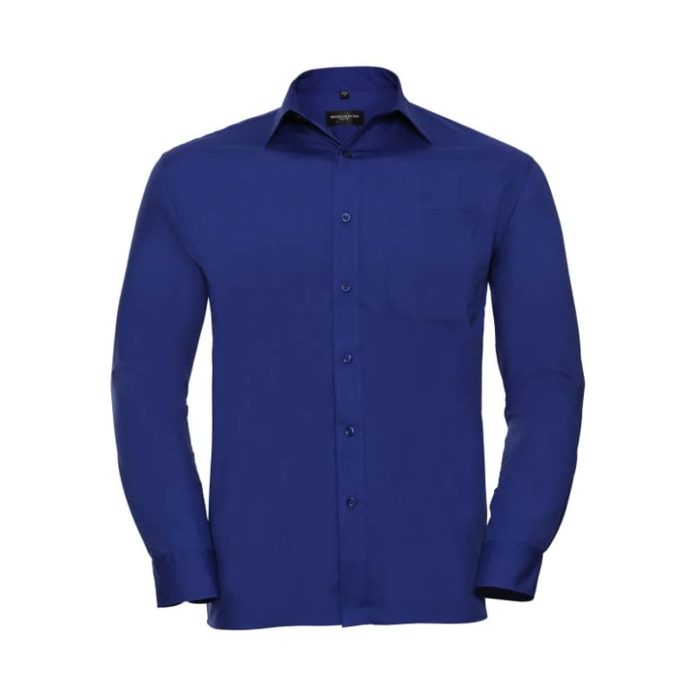 Arbeitshemd Polycotton mit langen Ärmeln Russell - JE934M