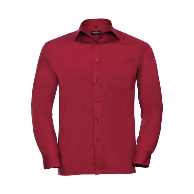 Arbeitshemd Polycotton mit langen Ärmeln Russell - JE934M