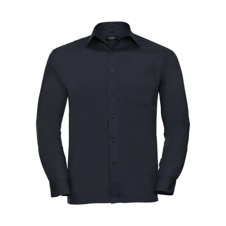 Arbeitshemd Polycotton mit langen Ärmeln Russell - JE934M