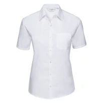 Kurzam-Arbeitshemd Damen 100% Baumwolle Russell - JE937F