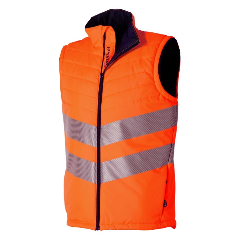 Gepolstert Arbeitsweste Warnschutz Multitaschen Molinel Luklight 0516.9999.065