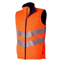 Gepolstert Arbeitsweste Warnschutz Multitaschen Molinel Luklight 0516.9999.065