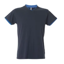 5 Stück - Arbeits-T-Shirt mit V-Ausschnitt 100% Baumwolle Zweifarbig JRC Serbia 992034