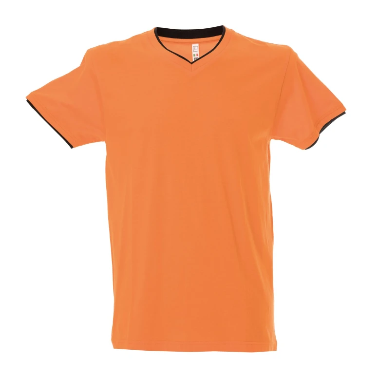 5 Stück - Arbeits-T-Shirt mit V-Ausschnitt 100% Baumwolle Zweifarbig JRC Serbia 992034