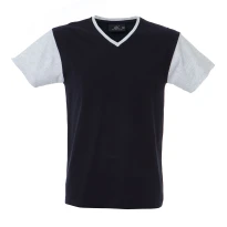5 Stück - Arbeits-T-Shirt mit V-Ausschnitt 100% Baumwolle Zweifarbig GFS Cadiz 989990