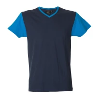 5 Stück - Arbeits-T-Shirt mit V-Ausschnitt 100% Baumwolle Zweifarbig GFS Cadiz 989990