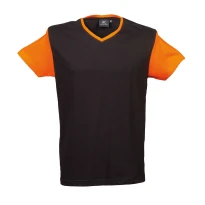 5 Stück - Arbeits-T-Shirt mit V-Ausschnitt 100% Baumwolle Zweifarbig GFS Cadiz 989990