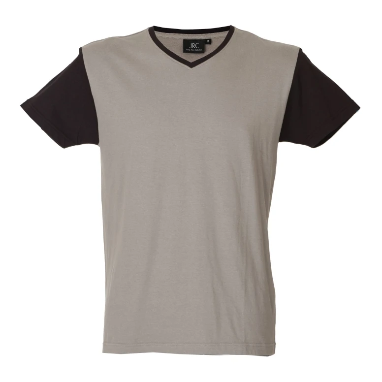 5 Stück - Arbeits-T-Shirt mit V-Ausschnitt 100% Baumwolle Zweifarbig GFS Cadiz 989990
