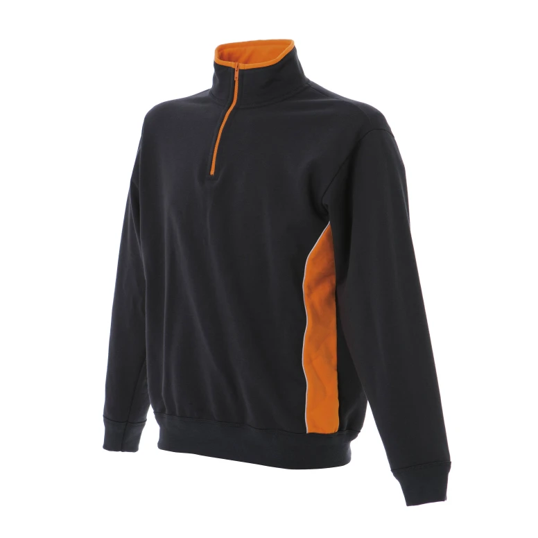 Arbeitssweatshirt Zweifarbiges mit kurzem Reißverschluß Hergestellt in Italien JRC Bari 989553