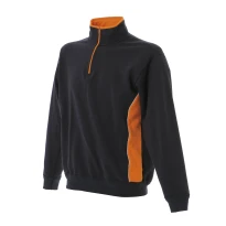 Arbeitssweatshirt Zweifarbiges mit kurzem Reißverschluß Hergestellt in Italien JRC Bari 989553