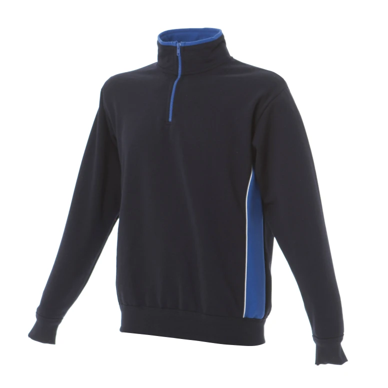 Arbeitssweatshirt Zweifarbiges mit kurzem Reißverschluß Hergestellt in Italien JRC Bari 989553