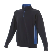 Arbeitssweatshirt Zweifarbiges mit kurzem Reißverschluß Hergestellt in Italien JRC Bari 989553