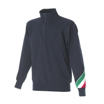 Arbeitssweatshirt mit kurzem Reißverschluß 100% Baumwolle Made in Italy JRC Trento 988263