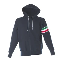 Arbeitssweatshirt mit langem Reißverschluss und Kapuze 100% Baumwolle Made in Italy JRC Verona 988273