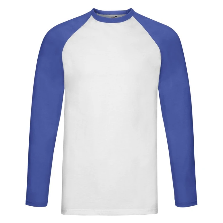 Arbeits-T-Shirts Fruit of The Loom Baseball aus Baumwolle a Langärm