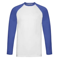Arbeits-T-Shirts Fruit of The Loom Baseball aus Baumwolle a Langärm