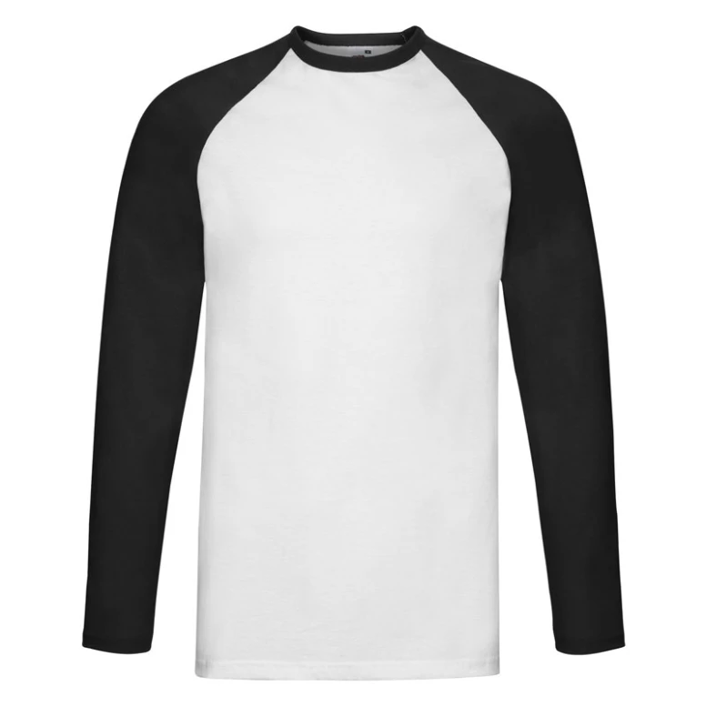 Arbeits-T-Shirts Fruit of The Loom Baseball aus Baumwolle a Langärm