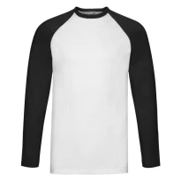 Arbeits-T-Shirts Fruit of The Loom Baseball aus Baumwolle a Langärm