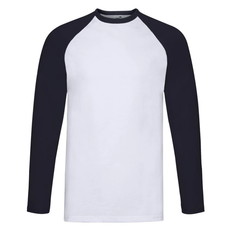 Arbeits-T-Shirts Fruit of The Loom Baseball aus Baumwolle a Langärm