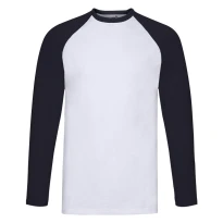 Arbeits-T-Shirts Fruit of The Loom Baseball aus Baumwolle a Langärm