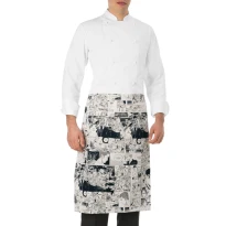 Kurze Arbeitsschürze Unisex 100% Baumwolle Giblor's Zagreb 16P08H480