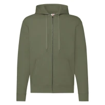 Arbeitssweatshirt Fruit Of The Loom mit Kapuze Gefüttert und langem Reißverschluss