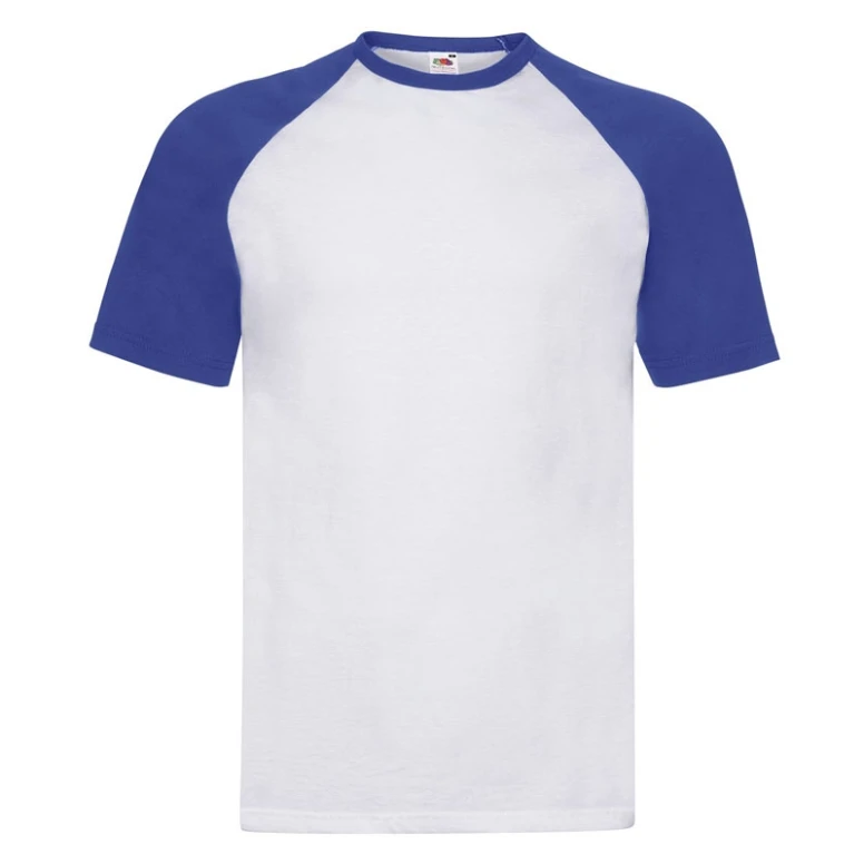 Arbeits-T-Shirts Fruit of The Loom Baseball aus Baumwolle a Kropfband