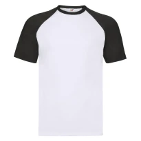 Arbeits-T-Shirts Fruit of The Loom Baseball aus Baumwolle a Kropfband