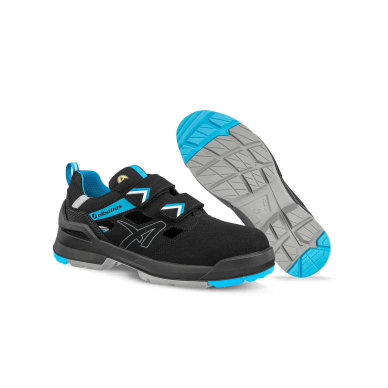 Sicherheitssandalen Albatros Forge Air Black/Blue Low S1 ESD FO SR 648060