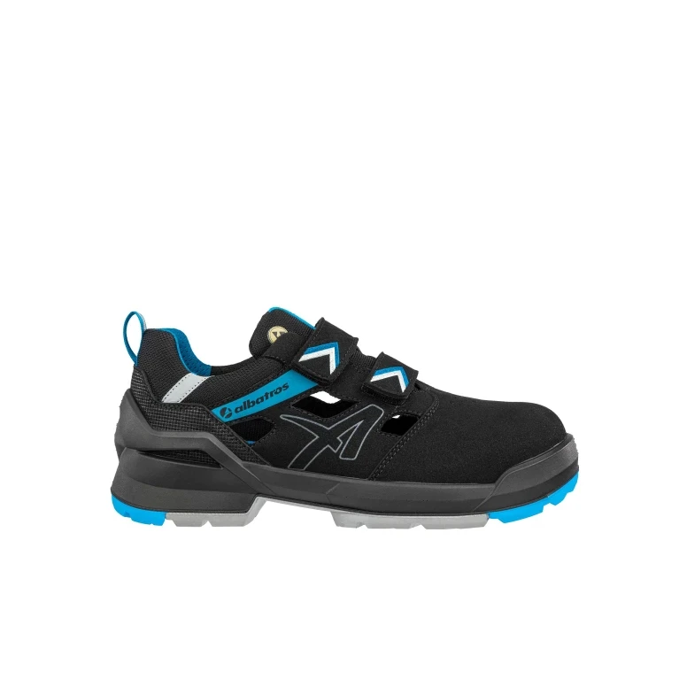 Sicherheitssandalen Albatros Forge Air Black/Blue Low S1 ESD FO SR 648060