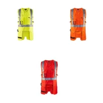 Arbeitsweste Hochsichtbar mit mehreren Taschen Blaklader mit durchgehendem Reißverschluss 302718043300L