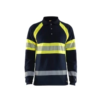 Arbeits-Polo mit langen Ärmeln von Blaklader hohe Sichtbarkeit multi-norm feuerfest antistatisch 343817418933L