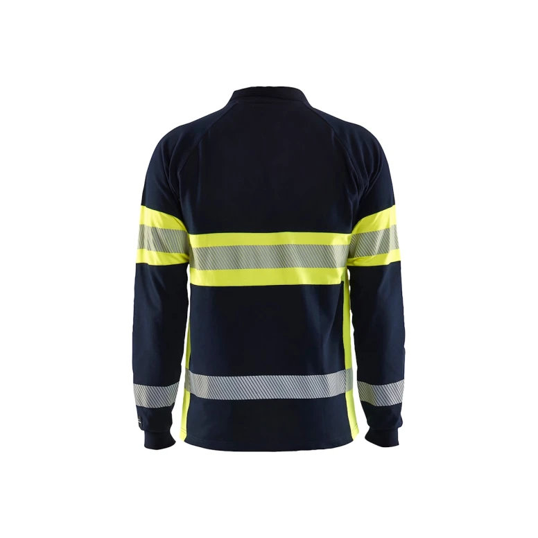 Arbeits-Polo mit langen Ärmeln von Blaklader hohe Sichtbarkeit multi-norm feuerfest antistatisch 343817418933L