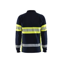 Arbeits-Polo mit langen Ärmeln von Blaklader hohe Sichtbarkeit multi-norm feuerfest antistatisch 343817418933L