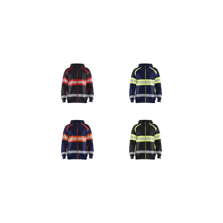 Arbeitsjacke Blaklader hohe Sichtbarkeit 100% Baumwolle Reißverschluss mit kapuze 355211588933L