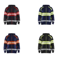 Arbeitsjacke Blaklader hohe Sichtbarkeit 100% Baumwolle Reißverschluss mit kapuze 355211588933L